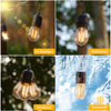 Lampes de patio suspendues incassables, 16 pièces