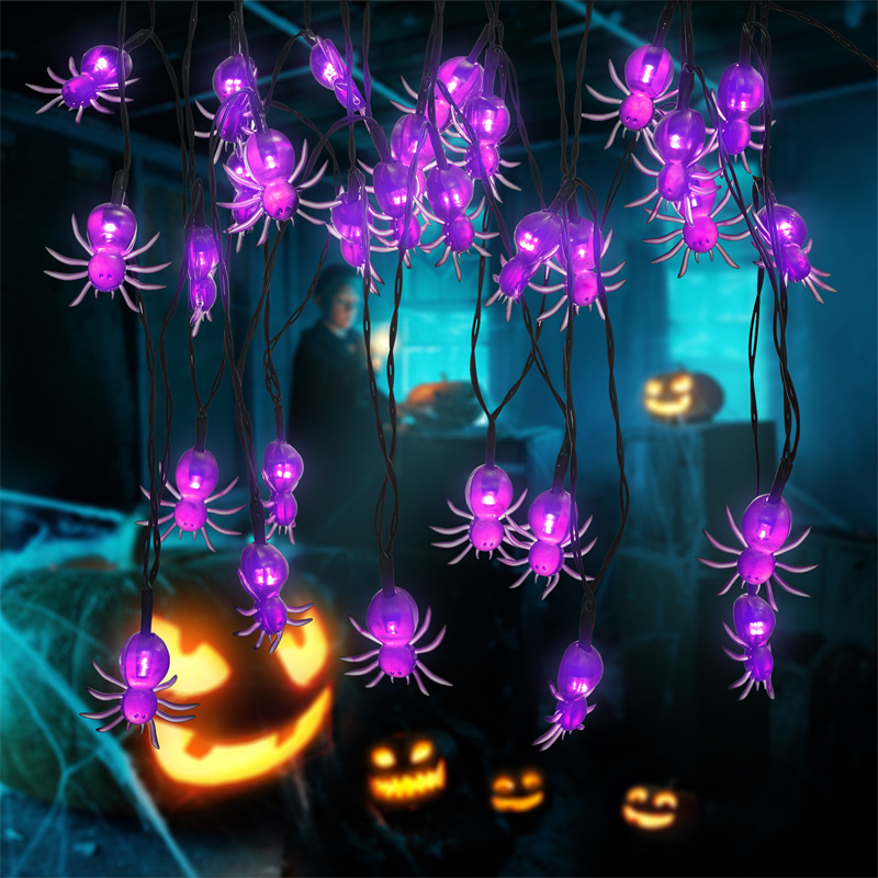 Guirlande lumineuse solaire d'Halloween à 30 LED de 20 pieds