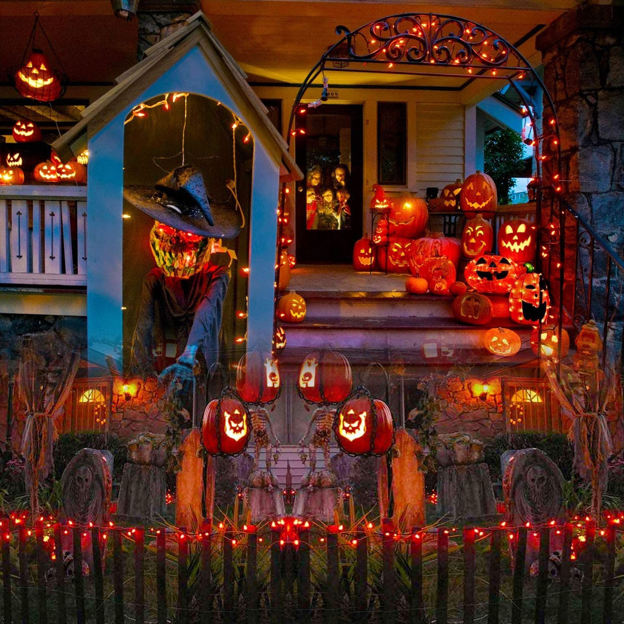 Guirlandes lumineuses solaires d’Halloween