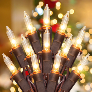 Lumière de décoration de Noël en fil marron