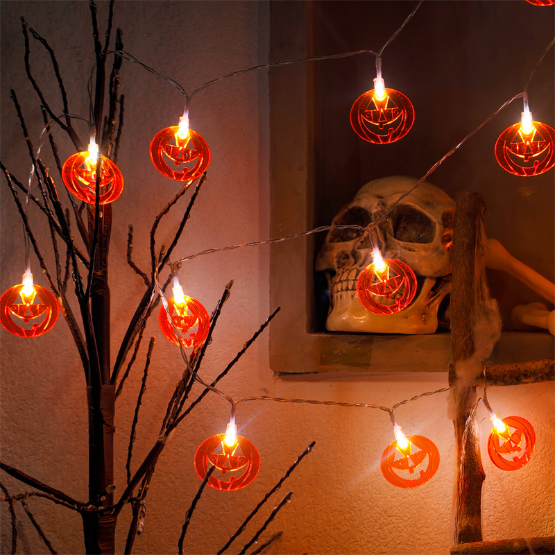 Lumières imperméables d'Halloween de chauve-souris fantôme de citrouille d'araignée