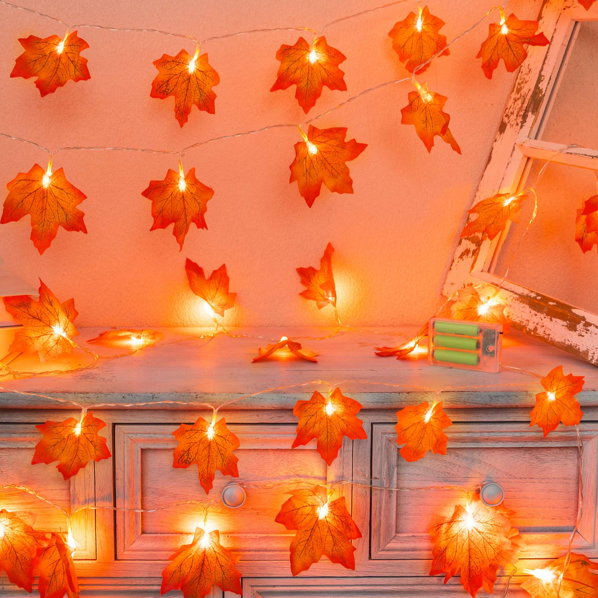 Guirlande lumineuse feuille d'érable