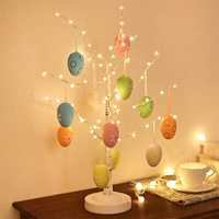 8 modes d'éclairage des lumières de l'arbre à œufs de Pâques