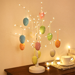 8 modes d'éclairage des lumières de l'arbre à œufs de Pâques