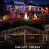 Lumières de glaçons de Noël 300LED 33FT 8Modes