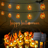 Guirlande lumineuse solaire citrouille Halloween 20LED