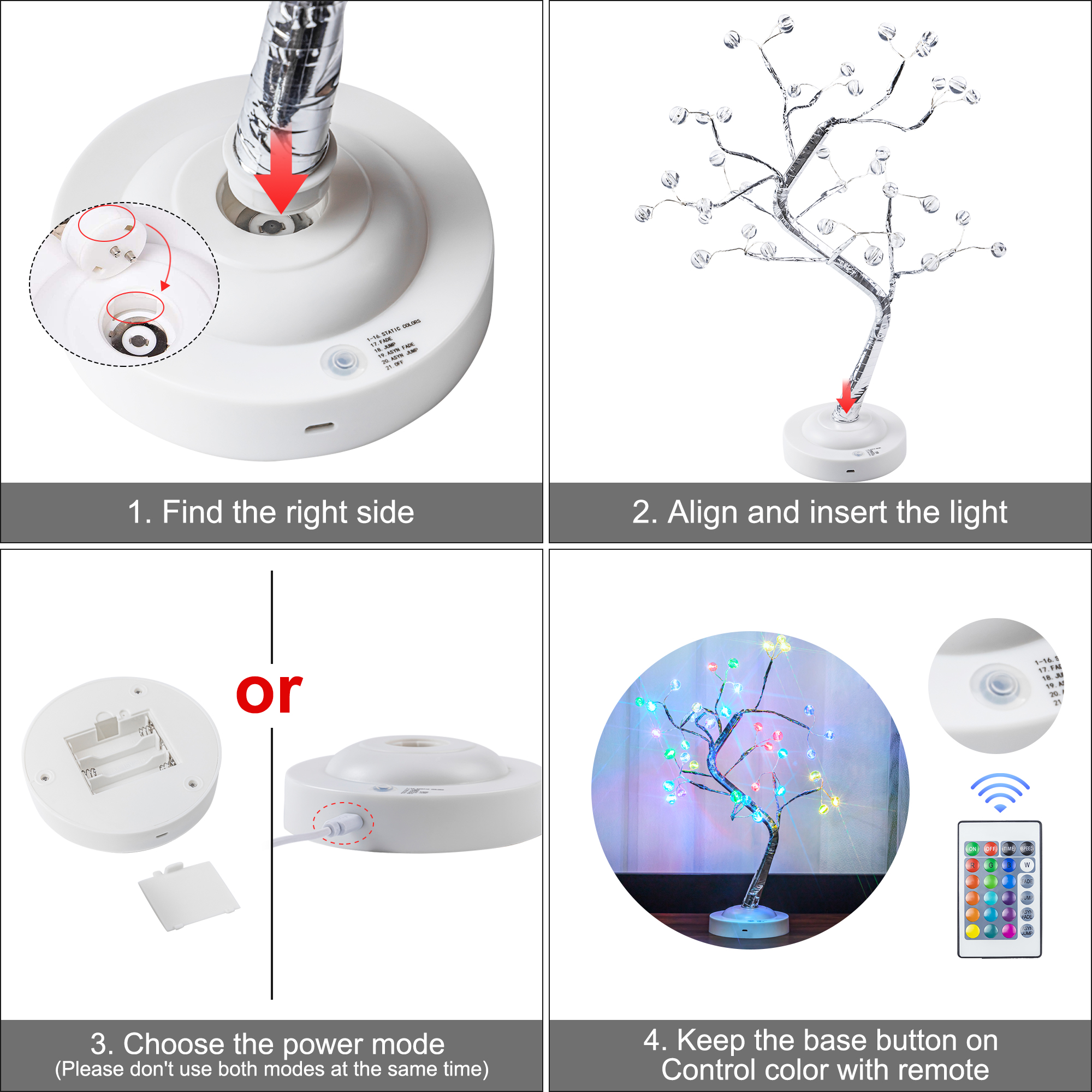 Lampe d'arbre artificiel