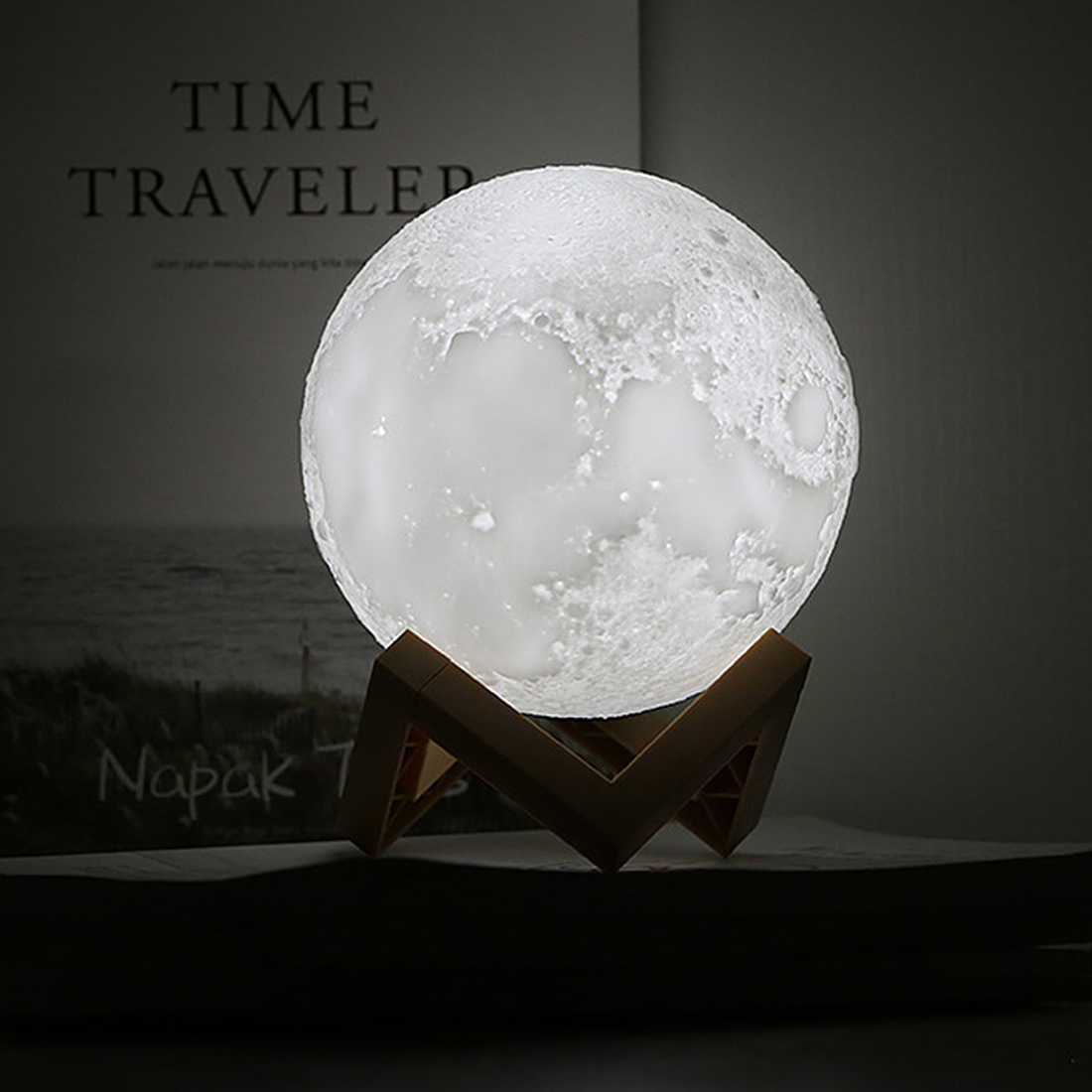 Lampe de lune de nuit imprimée en 3D