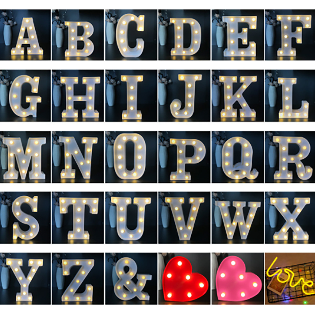 Image de lumières de l'alphabet de lettre de LED