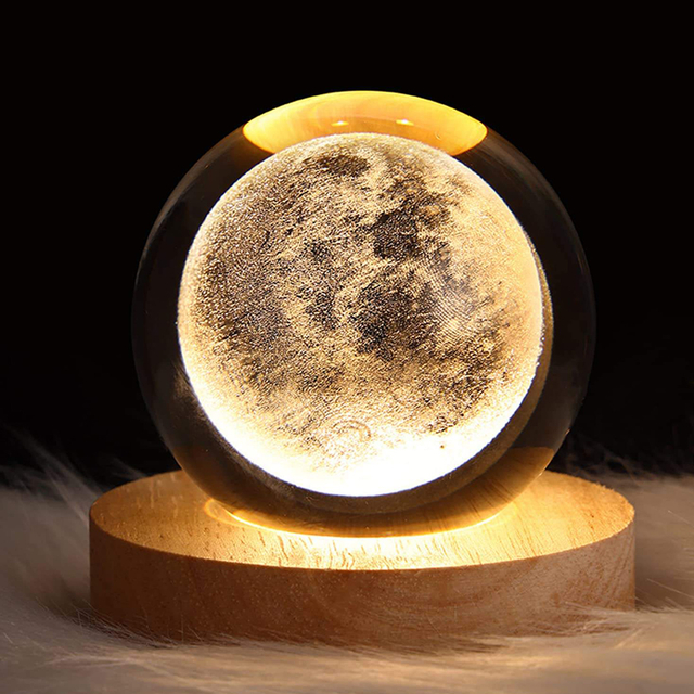 Lampes de nuit en forme de boule de cristal pour décoration de chambre