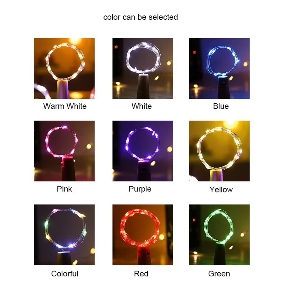 Image de couleur de lumière de ficelle de liège de bouteille de vin menée