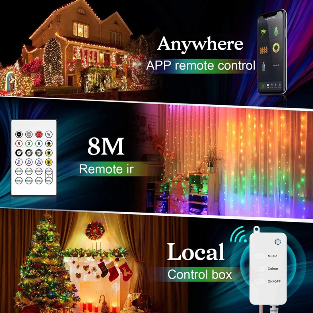 Image d'affichage de fonction à distance de l'application Smart Life Fairy String Lights