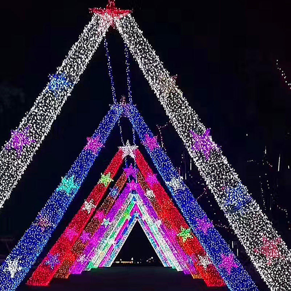 Lumières d'arche de Noël en forme de cœur pour l'extérieur