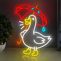 Canard parapluie mignon éclairé au néon LED 