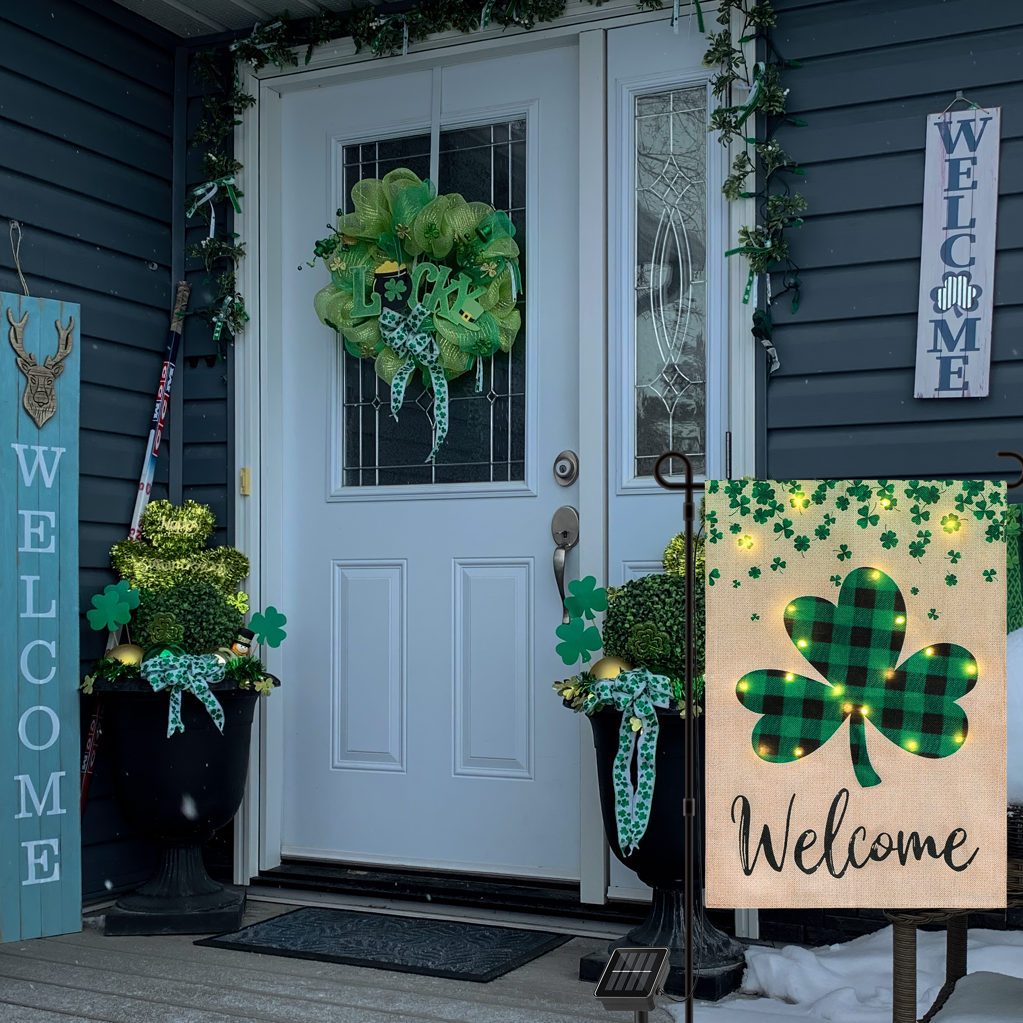 Drapeau de jardin trèfle trèfle de la Saint-Patrick 