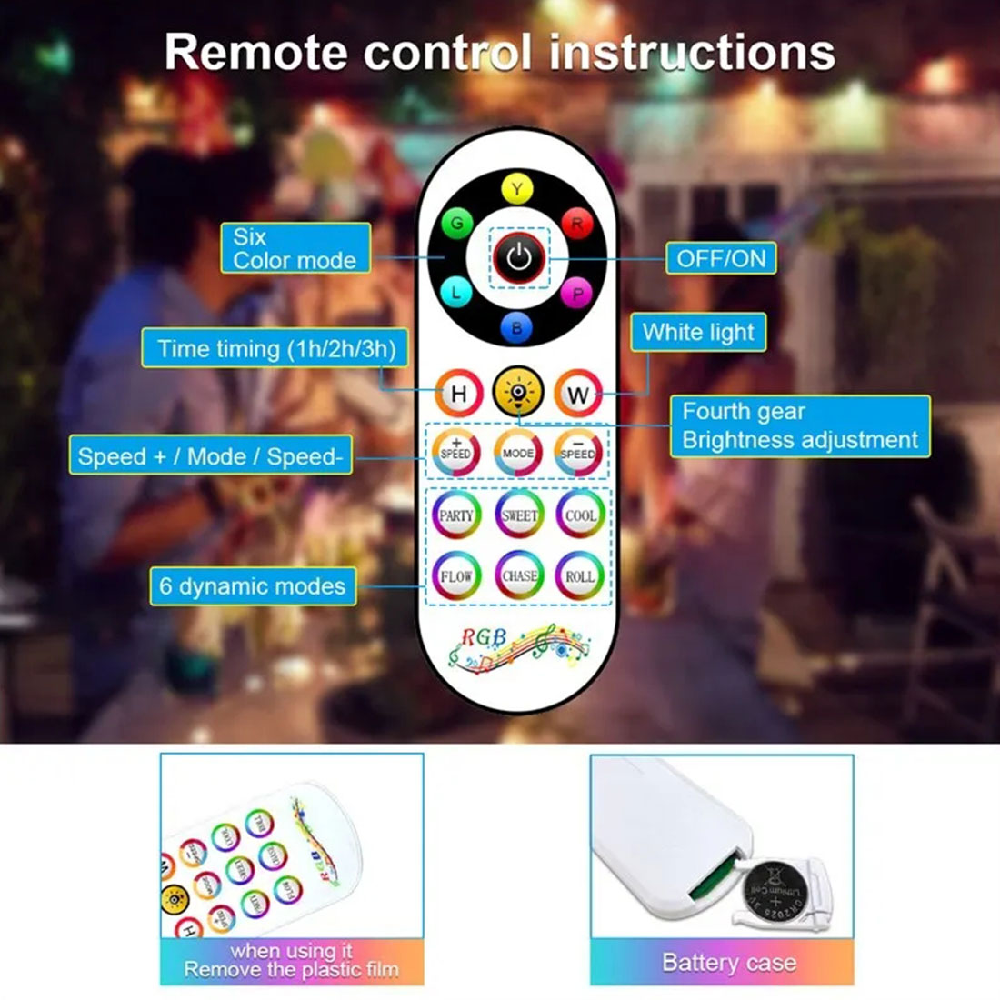 S14Smart LED chaîne lumineuse couleur télécommande intelligente présenter