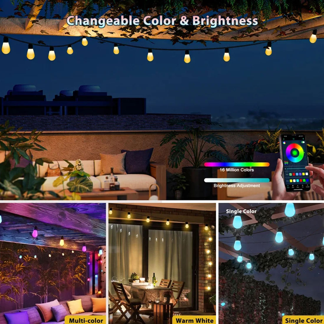 Guirlande lumineuse couleur LED intelligente S14