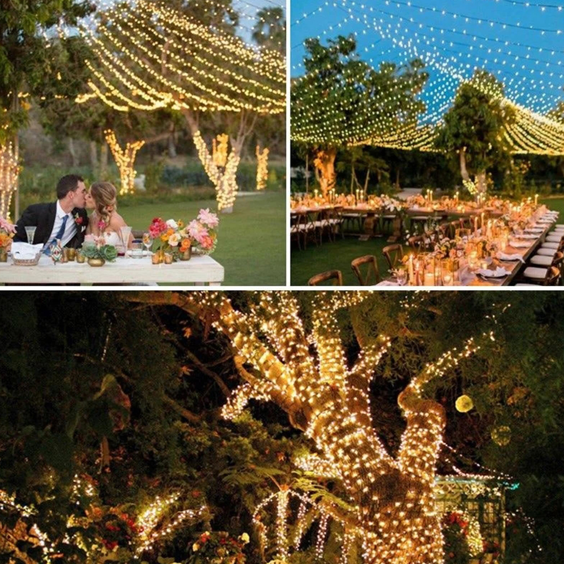 Guirlandes lumineuses scintillantes pour décoration de mariage