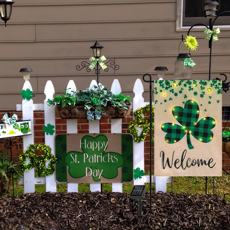 Drapeau de jardin trèfle trèfle de la Saint-Patrick