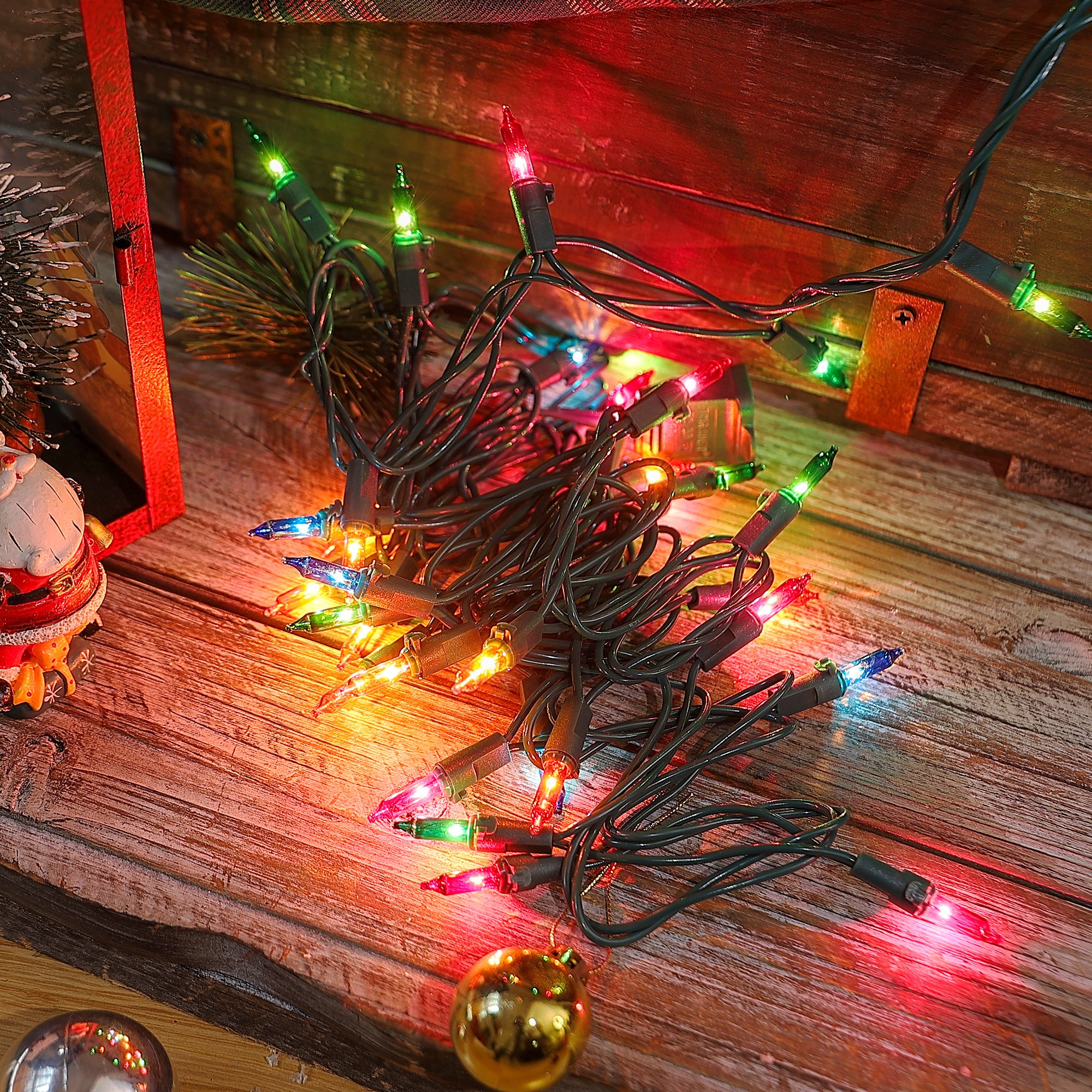 Mini guirlandes lumineuses de Noël à colorier