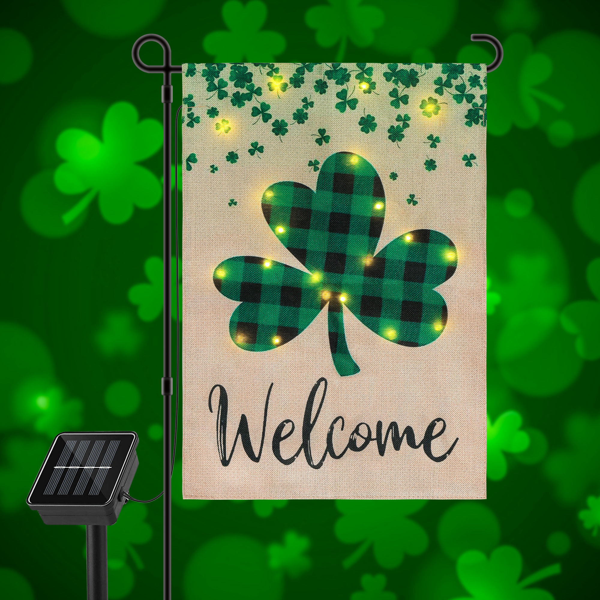 Drapeau de jardin trèfle trèfle de la Saint-Patrick