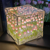 Lampe miroir cube tulipe bricolage